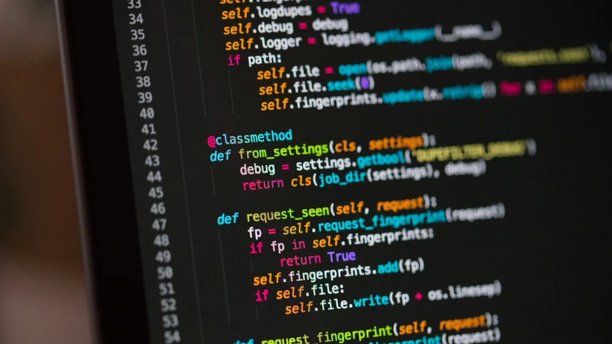 Lines of program code on a computer screen
