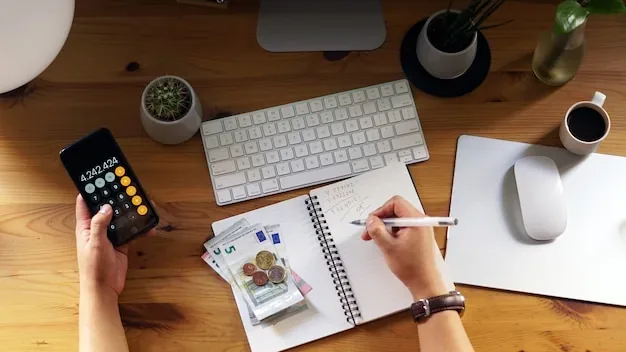 Closeup shot of an entrepreneur working from home on his personal finances and savings